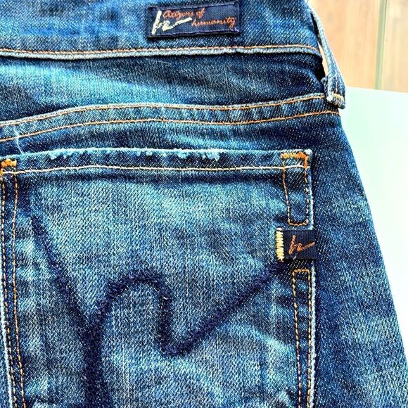 Citizens of humanity, low waist cropped jeans, Kelly# 063 stretch dark blue 29 - Picture 6 of 16